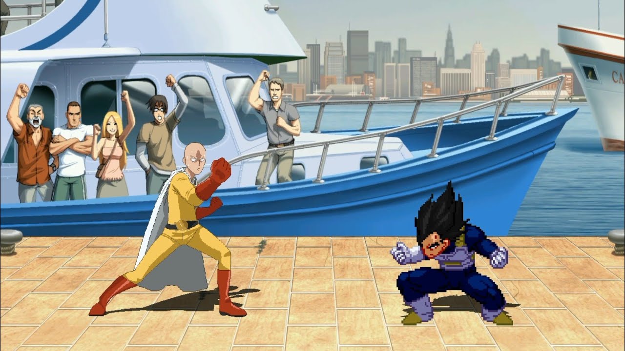 SAITAMA vs VEGETA - High Level Awesome Fight! - YouTube
