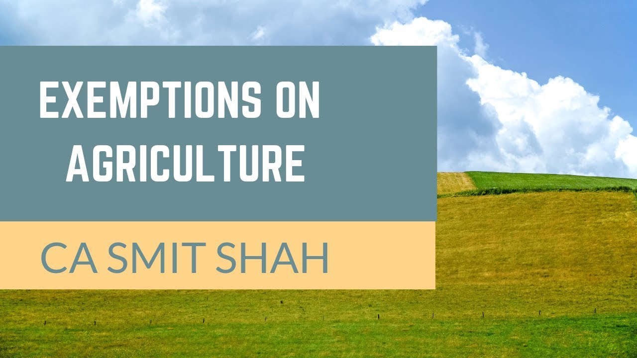 Exemptions on Agriculture Services YouTube