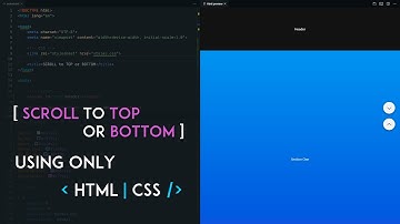 SCROLL to TOP or BOTTOM - Using Only HTML | CSS