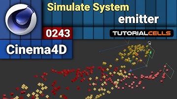 0243. Simulation system ( emitter particles ) in cinema 4d