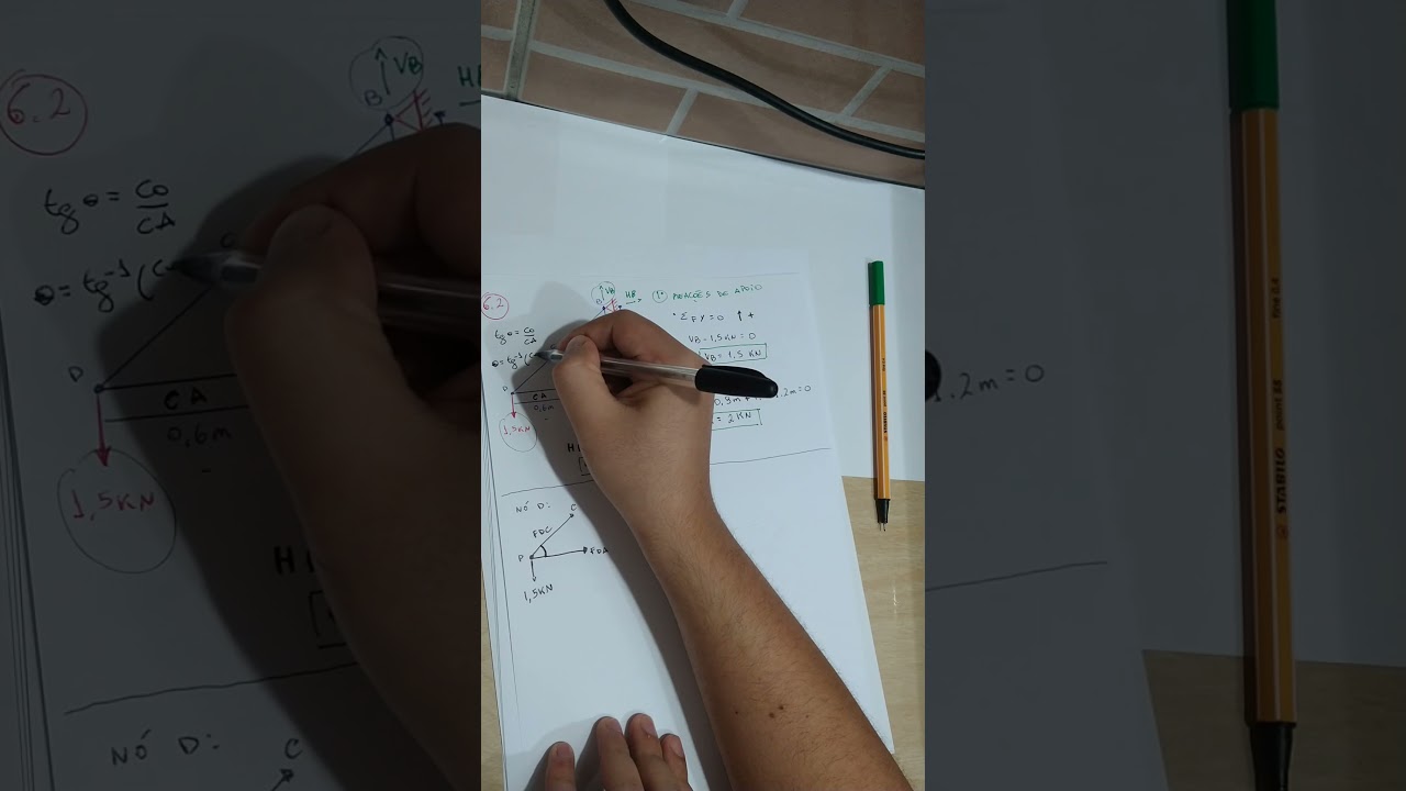 EXERCÍCIO 6.2 (HIBBELER ESTÁTICA) - TRELIÇAS (PARTE 1)