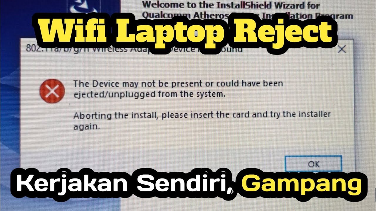 Cara Perbaiki Wifi Laptop - Wifi Reject