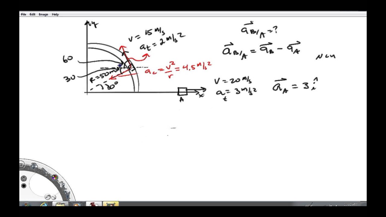Relative Acceleration example - YouTube