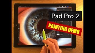 IPAD PRO 2 PAINTING TEST - How to paint an eye procreate tutorial with Apple Pencil