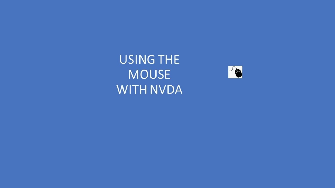 Moving and Using the Mouse with NVDA Quick Tips YouTube