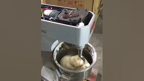 Our customer is testing  the Planetary food mixer 20L capacity, and feel very satisfied