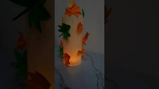 DIY Lamp for Fall Season 🍁 #paperlamp DIY Lamp for Fall Season 🍁 #paperlamp