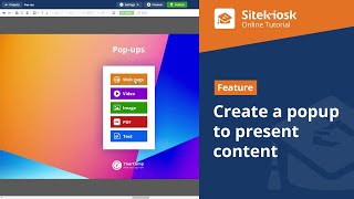 Create a popup to present content - SiteKiosk Online Tutorial