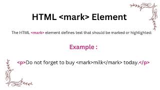 HTML Text Formatting