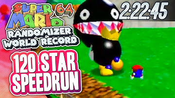 Super Mario 64 Randomizer 120 Star Speedrun in 2:22:45 Former World Record