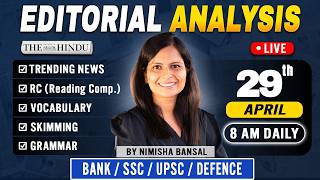 Editorial Analysis | 29th April, 2026 | Vocab, Grammar, Reading, Skimming | Nimisha Bansal
