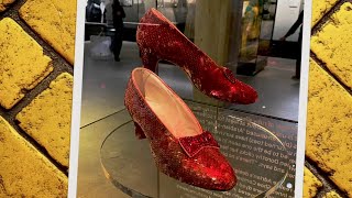 Investigate the case of the stolen "Wizard of Oz" ruby slippers in "Ruby Red Handed"