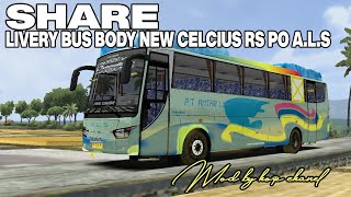 RILIS⁉️SHARE LIVERY BUS NEW CELCIUS RS PO ALS MOD BY@hopchannelJoss FREE DOWNLOAD & PPL screenshot 5