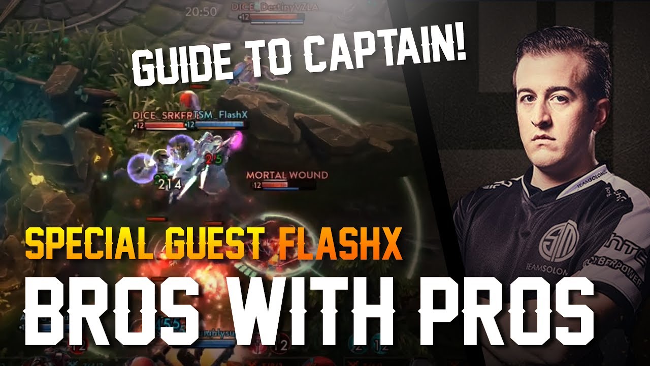 Vainglory  - Bros with Pros Ep 3: [FlashX] Captain Guide!! + Gameplay [Update 2.5]