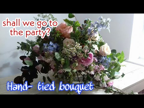 유럽피언스타일 핸드타이드 부케 여름 꽃다발만들기 hand tide bouquet wedding bouquet  bridal bouquet