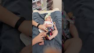 OSFM Cloth Nappy Fitting on Newborn Baby 3.6kg approx.