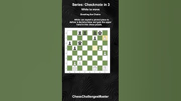 Chess puzzle - Checkmate in 3 - Breaking the Chains