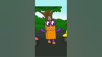 Speeding Trouble! Numberblocks 1 and 4 Almost Hit NB 2 # #animation#cartoons #numberblocks
