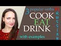 50. COOK  EAT  DRINK Popular Russian Verbs with examples | Vocabulary Lesson