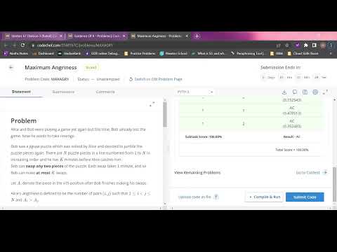 Maximum Angriness Codechef Starters 67