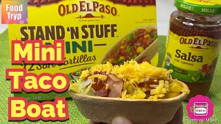 How to make Mini-Taco Boat (Beef Taco Boat) Using Old El Paso Stand 'N Stuff Mini Tortillas screenshot 5
