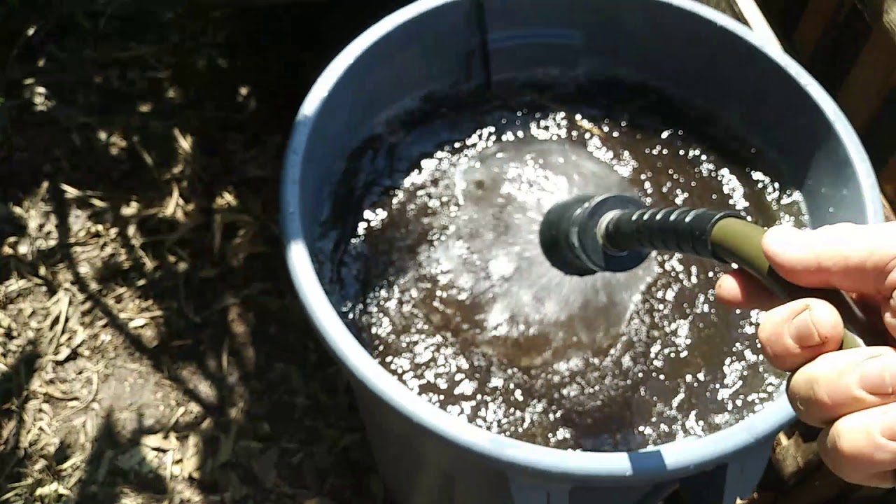 UMF Compost Turning-Compost Tea-Chicken Poop Tea - YouTube