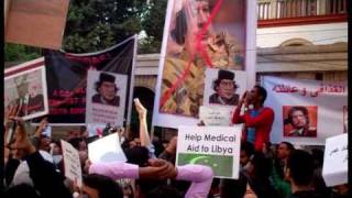 Arab solidarity demos condemn Gaddafi
