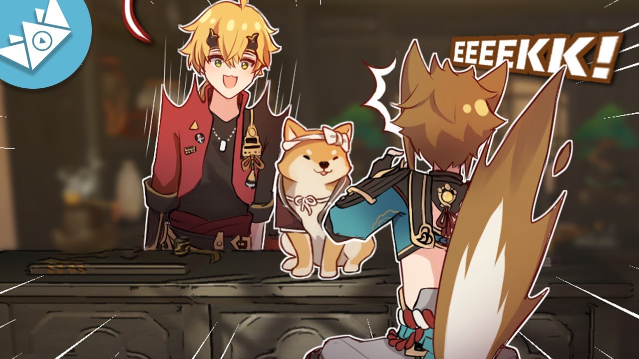 Gorou Teaches Thoma Doggo Language | Genshin Impact Comic Dub | CrownieShorts