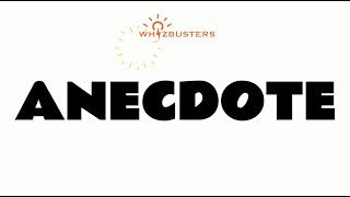 ANECDOTE (noun) Meaning with Examples in Sentences | GRE GMAT LSAT SAT