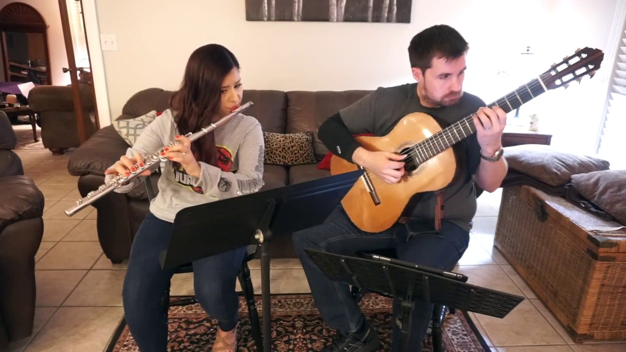 JURASSIC PARK on flute and guitar YouTube