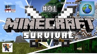 My new world in (Minecraft) episode #1 the world is very lucky
