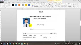 Cách Chèn ảnh vừa vào khung CV xin việc trong Word 2013, 2016