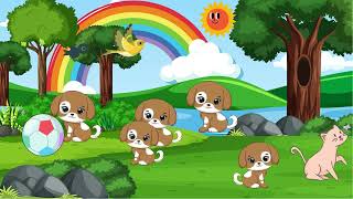 Number Song Five Little Puppies Kids World