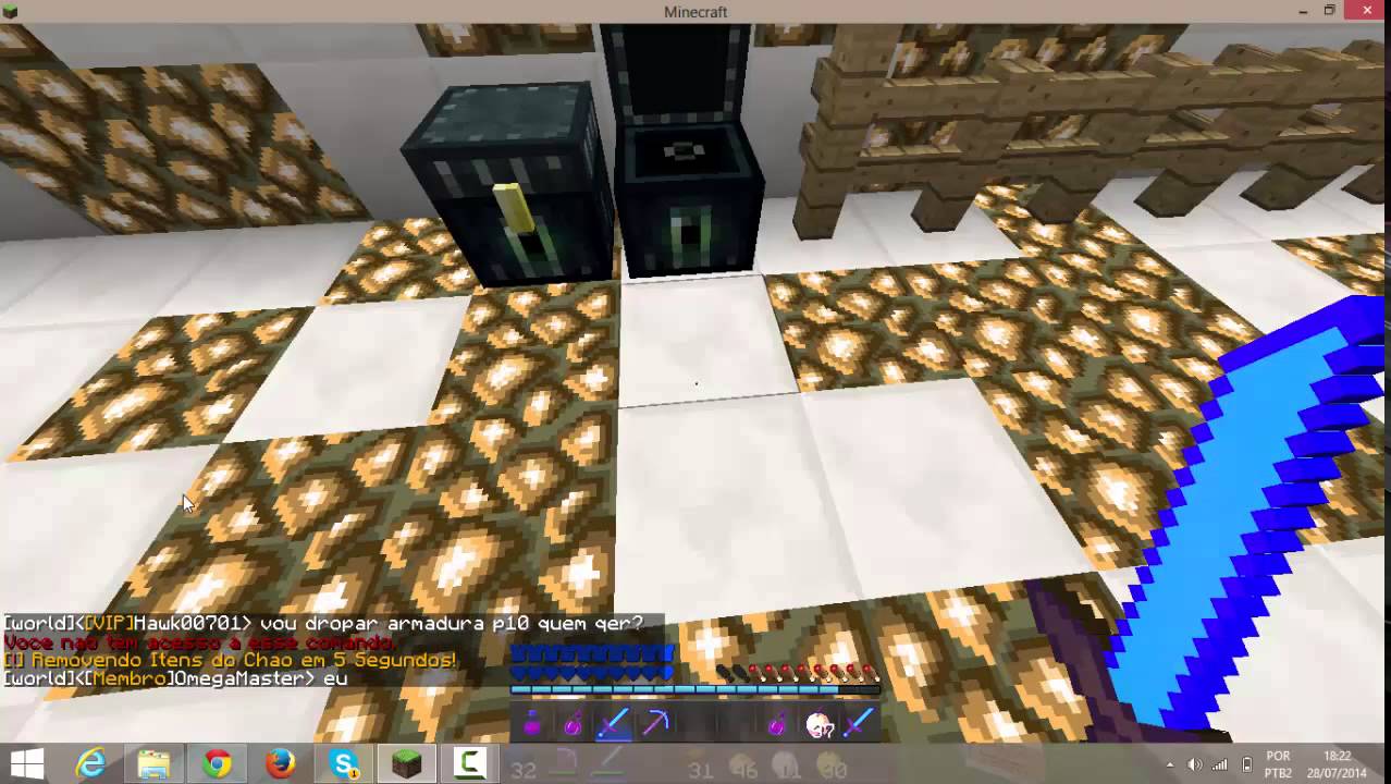 NOVO server de minecraft 1.5.2 tuga craft full pvp, itens edits ...