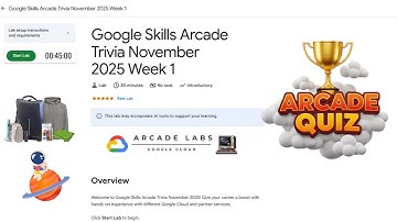 Google Skills Arcade Trivia November 2025 Week 1 Quiz | Google Cloud Arcade #qwiklabsarcade2025