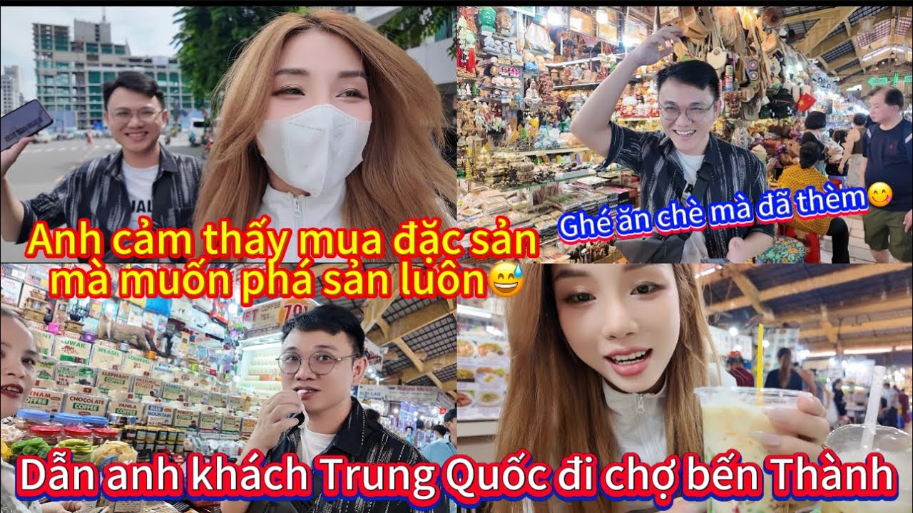 633/Dẫn anh khách Trung Quốc đi chợ bến Thành, anh cảm thấy mua đặc sản mà muốn phá sản luôn😆