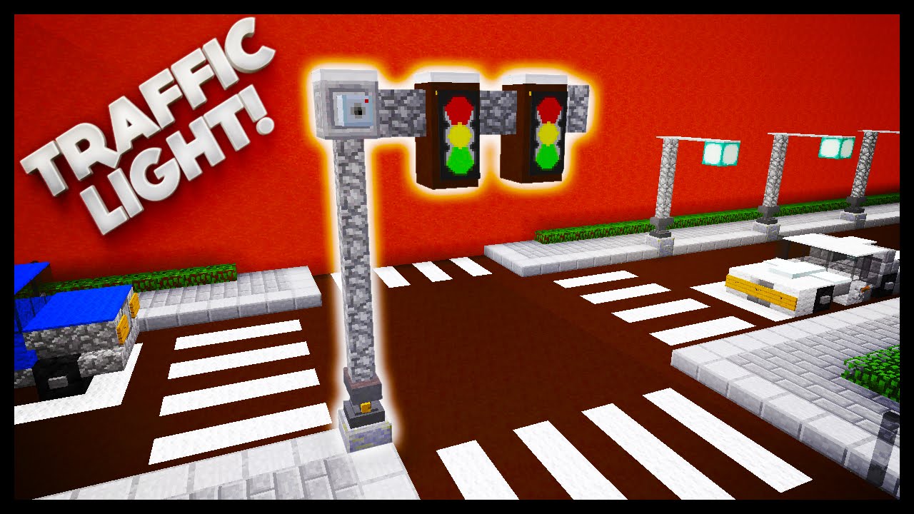 Minecraft - How To Make A Traffic Light - YouTube