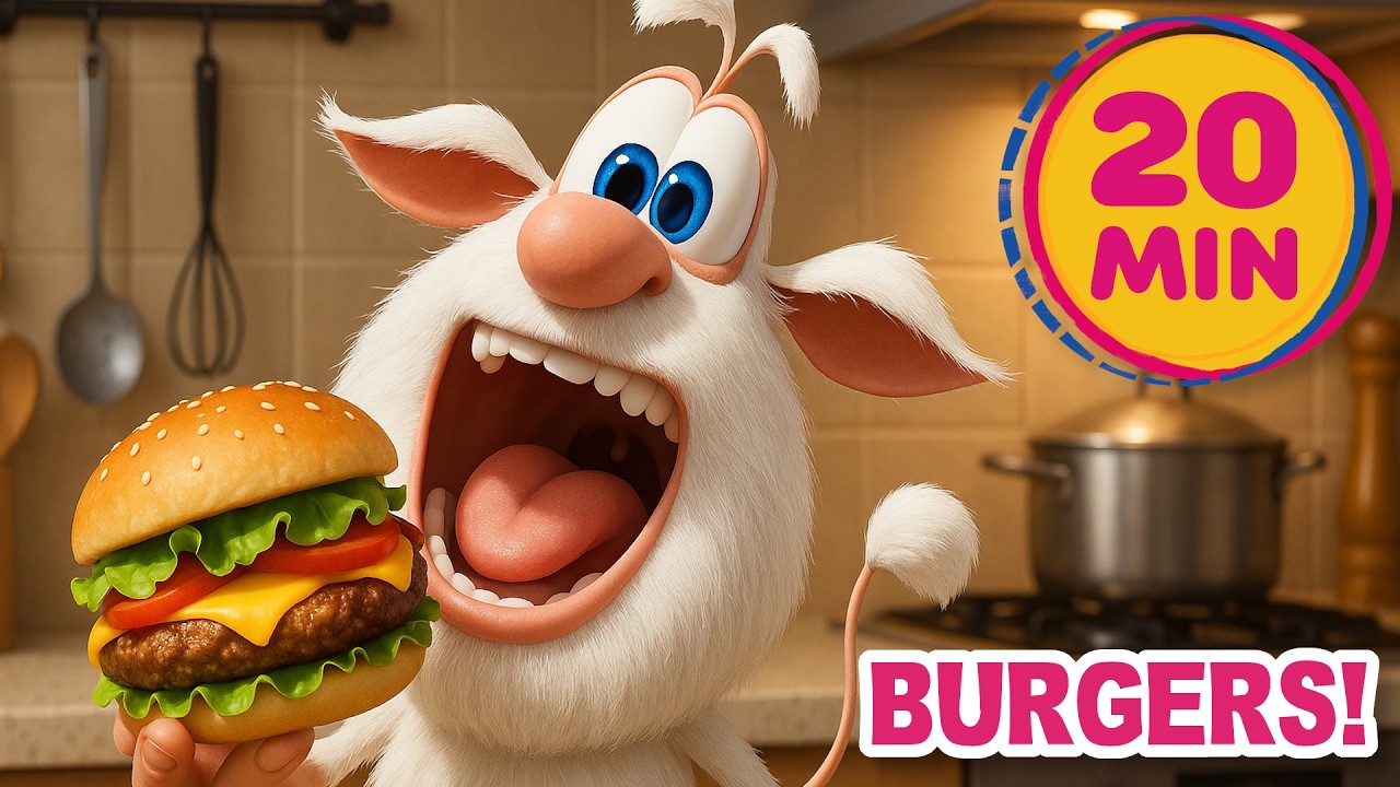 Буба - Атака перекуса! Бургер, пицца, консервная банка - Мультфильм для детей