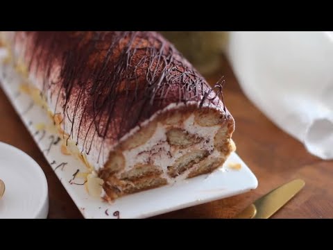Tiramisu log: very easy and no-bake! 😋