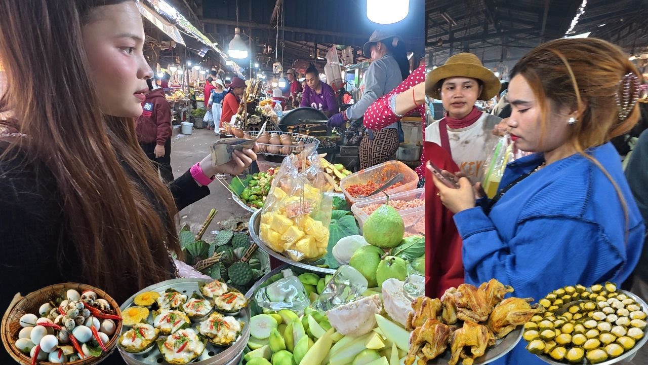 Amazing! Oudong Street Food 🇰🇭 Lunch Time with Local Vendors | Countryside Market