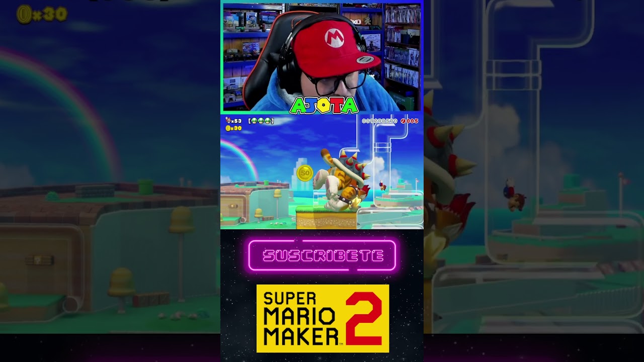 😲 Nivel ULTRA JUSTO en TIEMPO 😲 #nintendo #supermariomaker2 #shorts #proplayer #speedrun #level