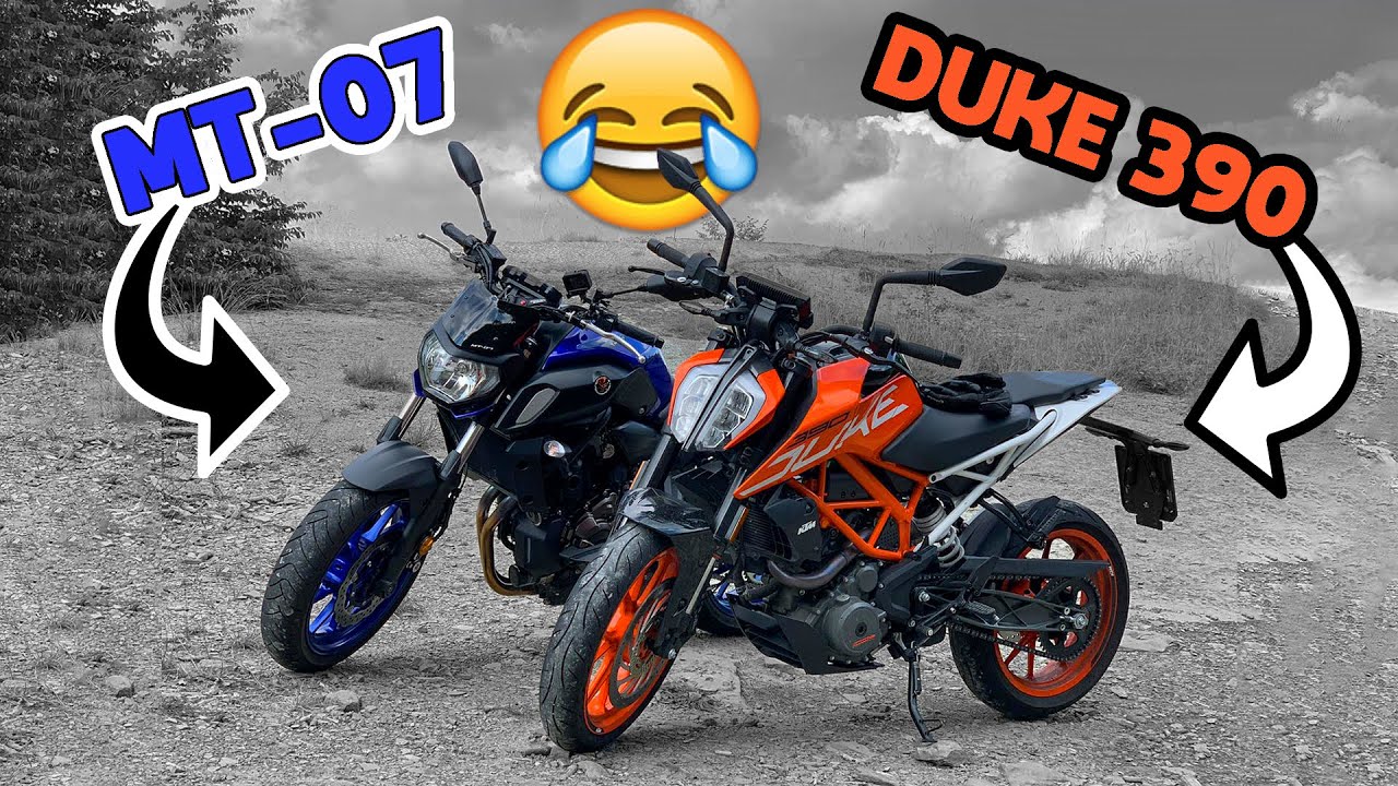 Duke 390 vs MT 07 🤡 PROVA A NON RIDERE 