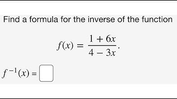 Inverse Function Example 3
