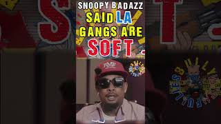 snoopy badazz said la gangs are soft