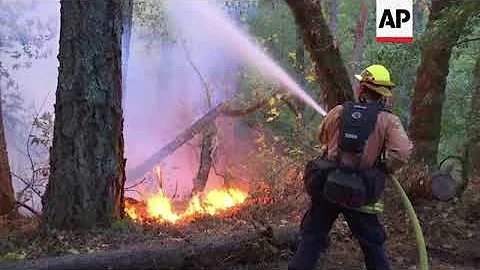 Firefighters Continue to Battle California Fires