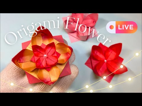 Let's Fold 3D Origami Flower | かんたん折り紙！立体的なお花 - YouTube