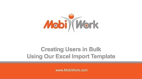 Creating Users in Bulk Using Our Excel Import Template