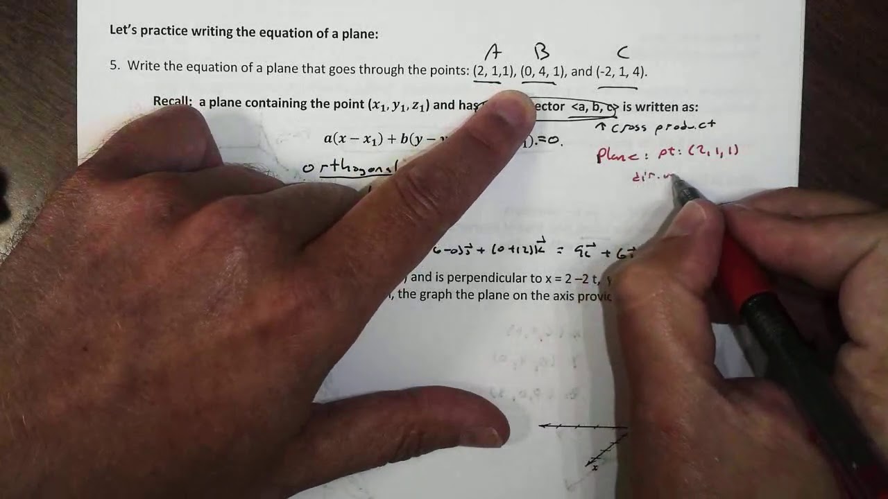 Graphing 3 D Planes Part 2 Review of Planes - YouTube