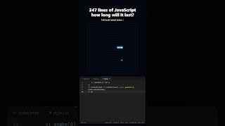 247 lines of JavaScript, how long will it last 🐍 #javascript #shorts #gamedev #viral