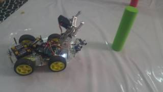 Area cleaning color sensor robot